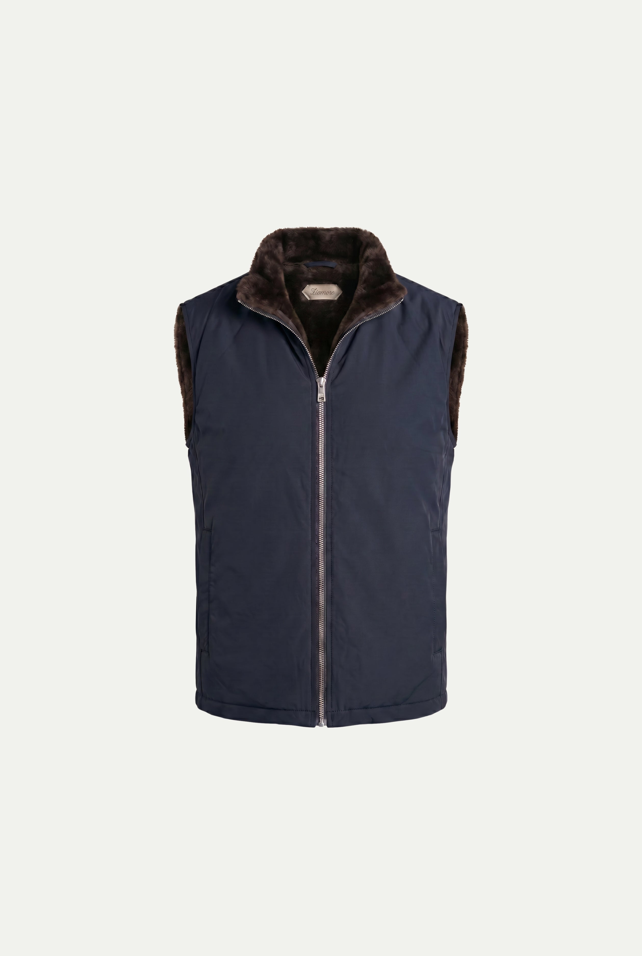 Ziamore Fur Bodywarmer Navy