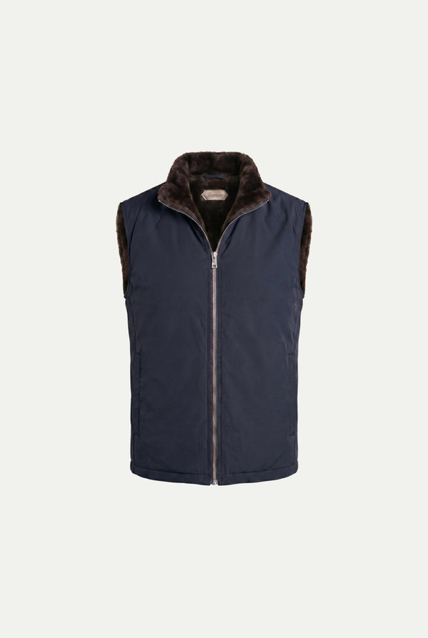 Ziamore Fur Bodywarmer Navy