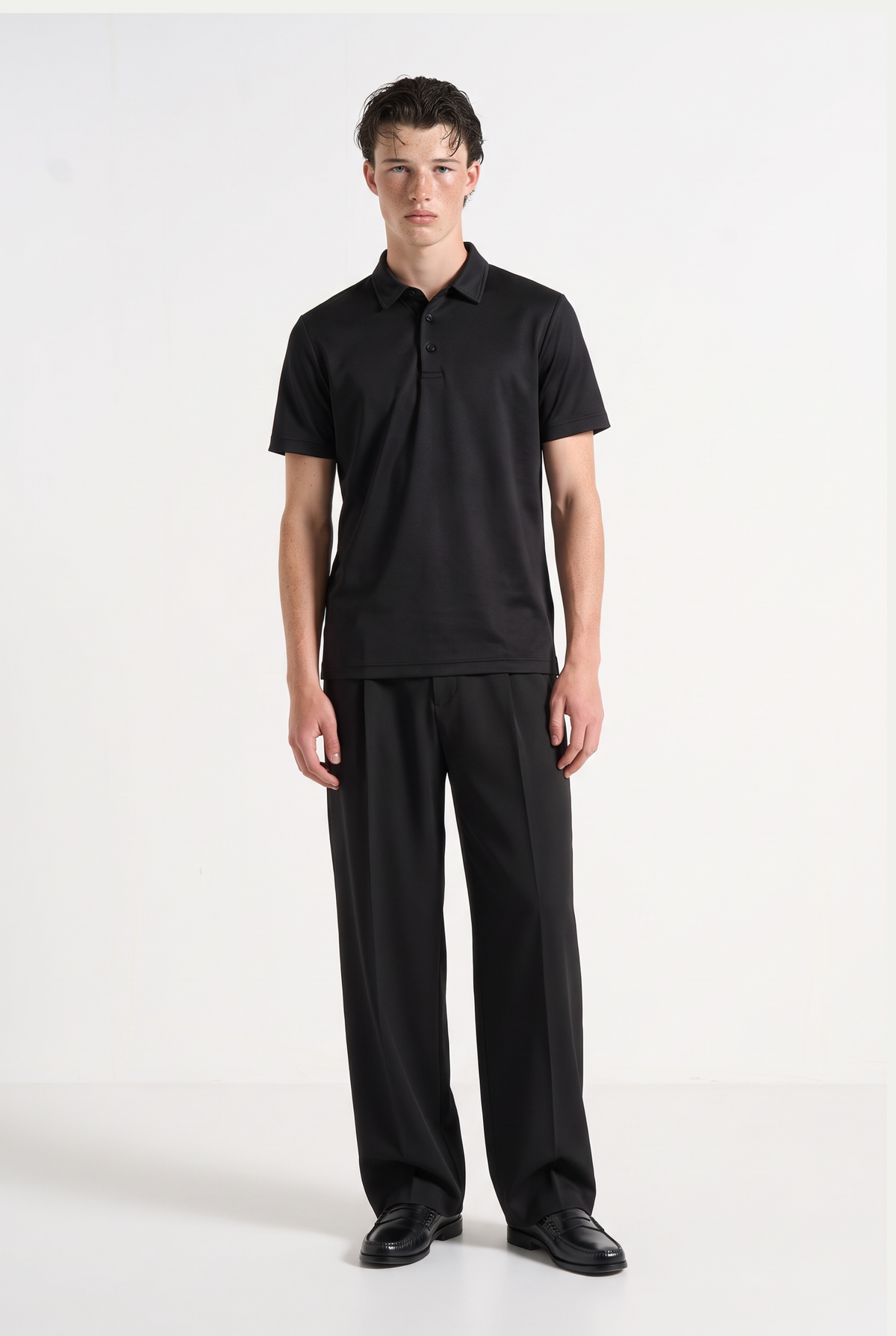 Portofino Wide Leg Trouser Black