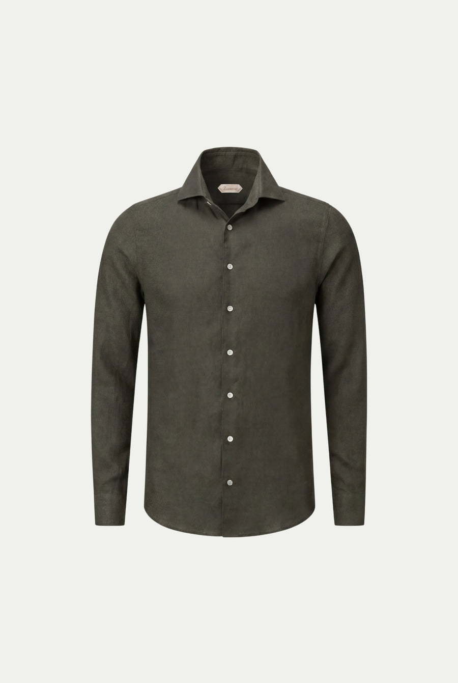 Amalfi Long Sleeve Linen Shirt Olive