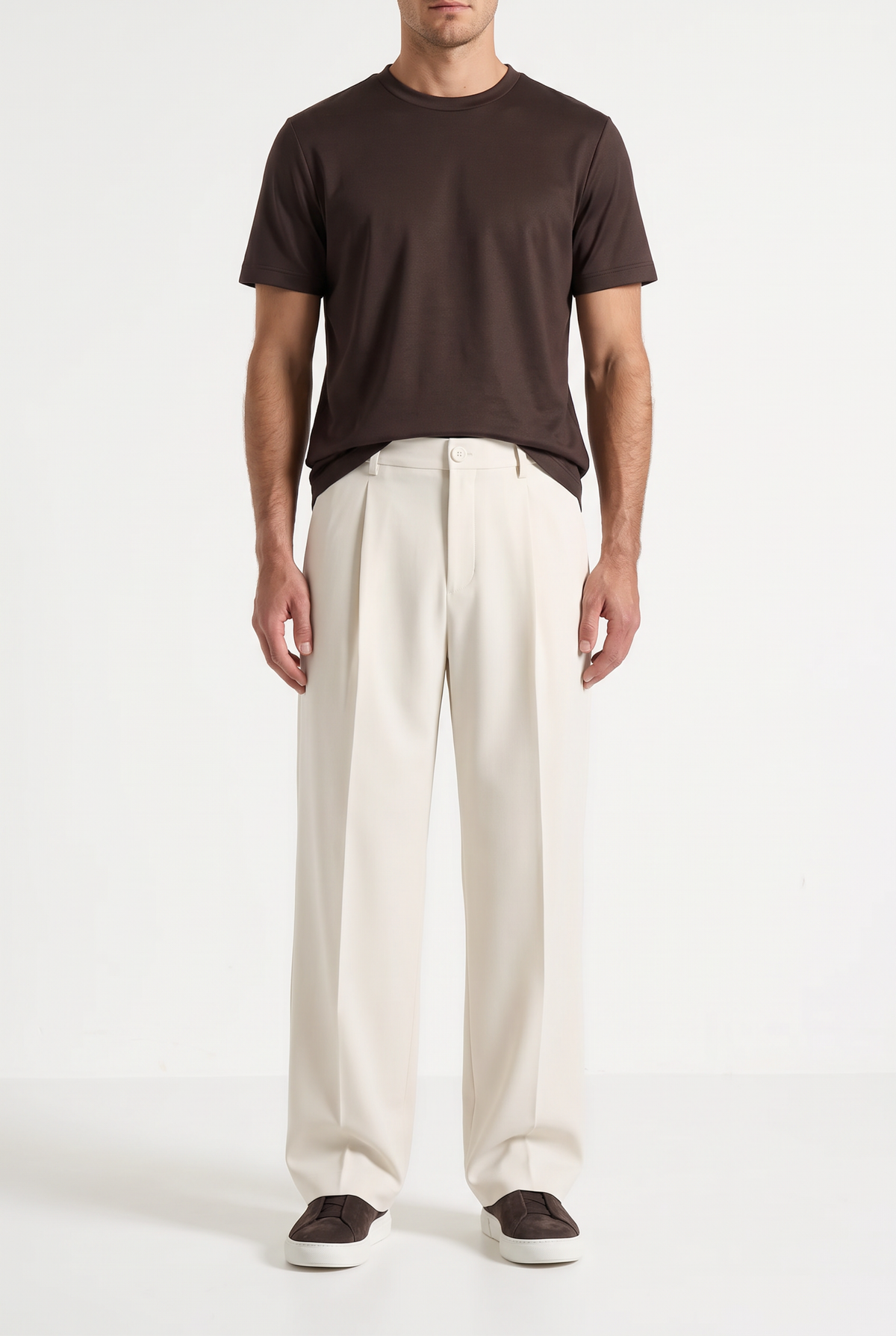Portofino Wide Leg Trouser Ivory