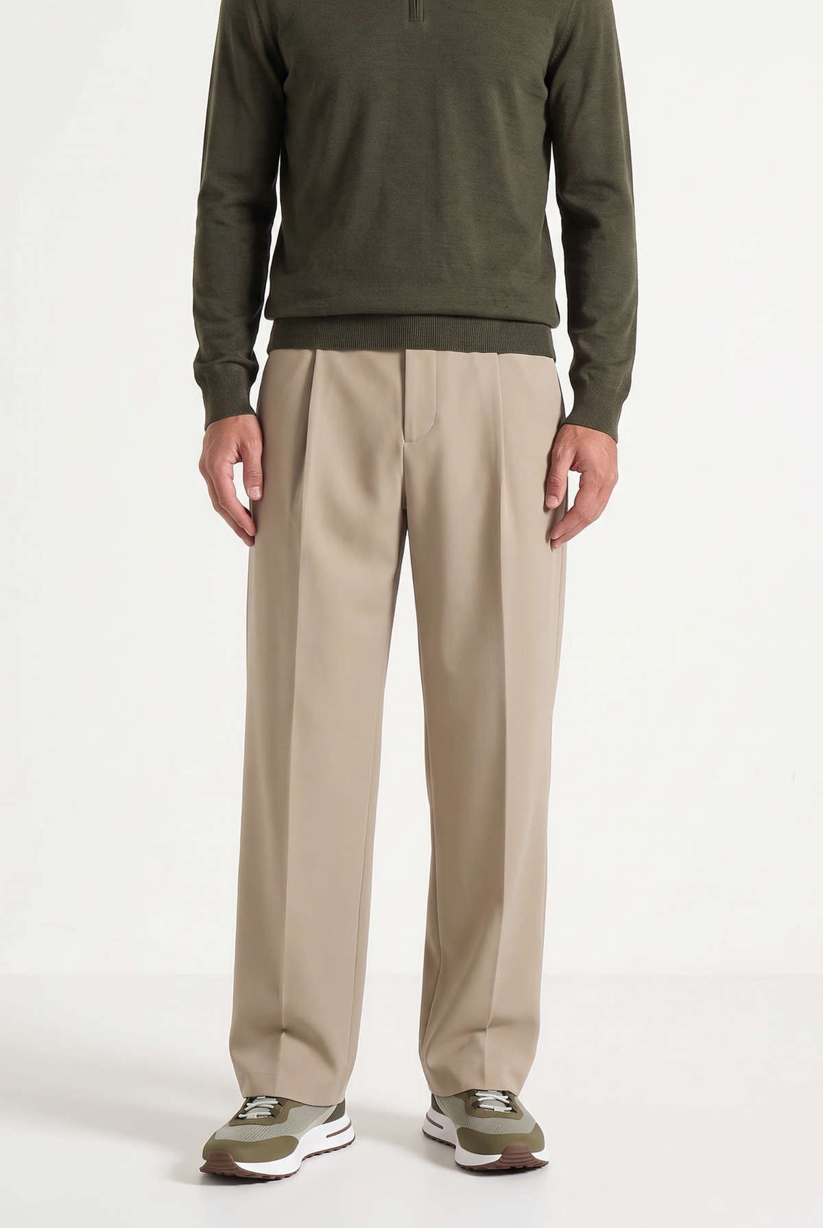Portofino Wide Leg Trouser Sand