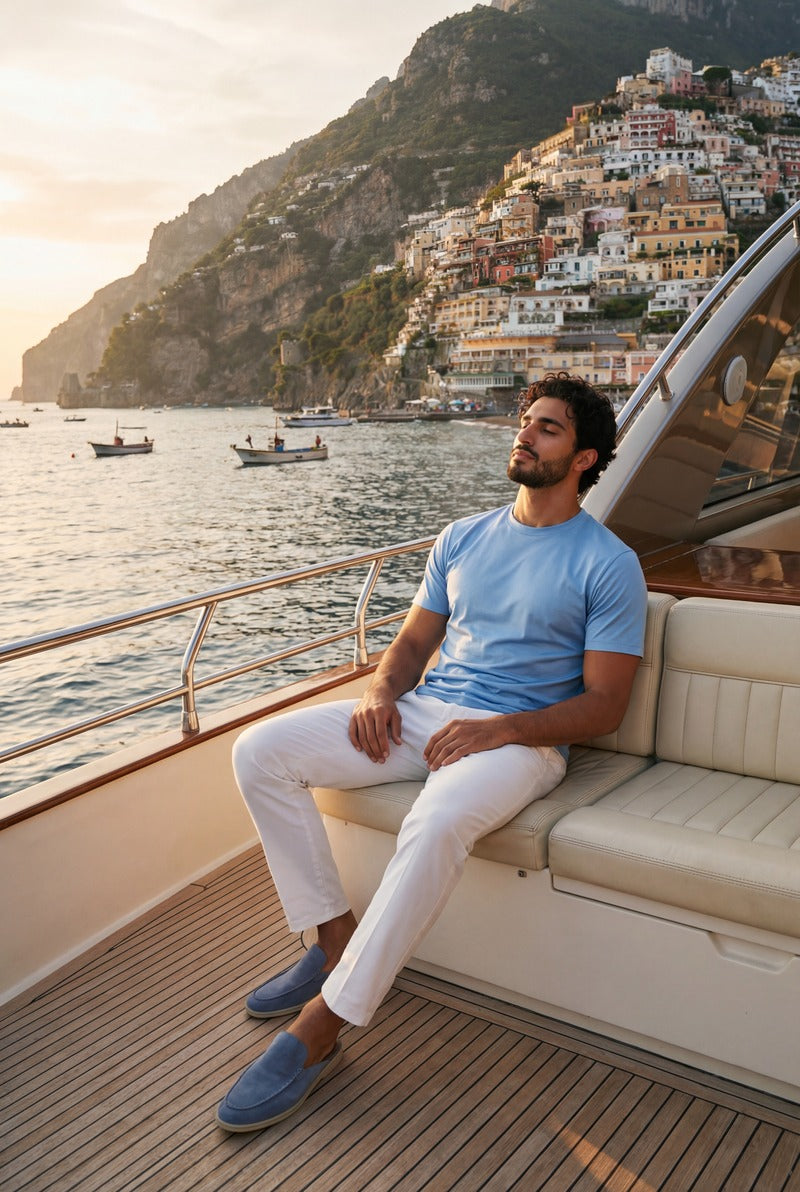 Yacht Suède Mule Baby Blue