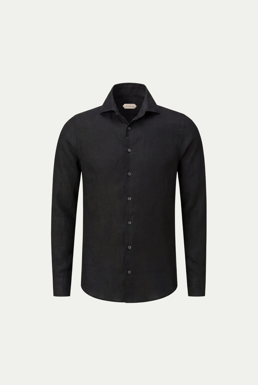 Amalfi Long Sleeve Linen Shirt Black