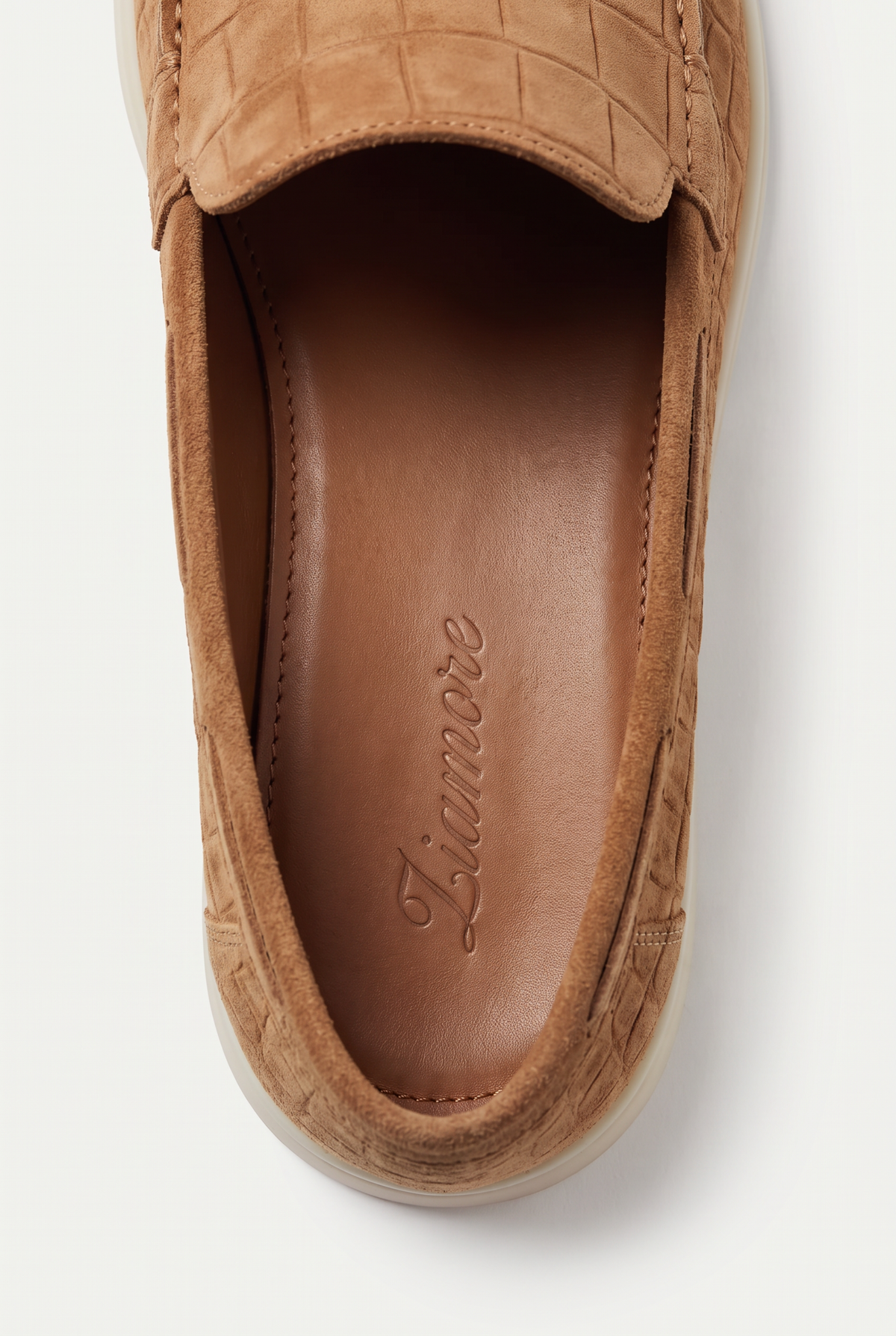 Yacht Loafer Nubuck Crocodile Camel