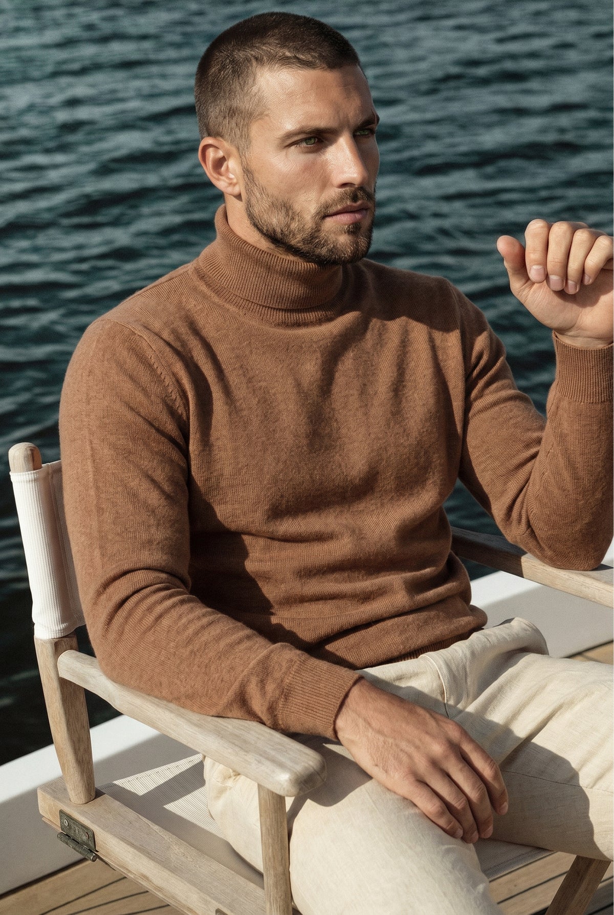 Amalfi Extrafine Rollneck Brown