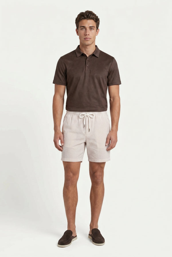 Amalfi Swim Short Sand/White Stripe