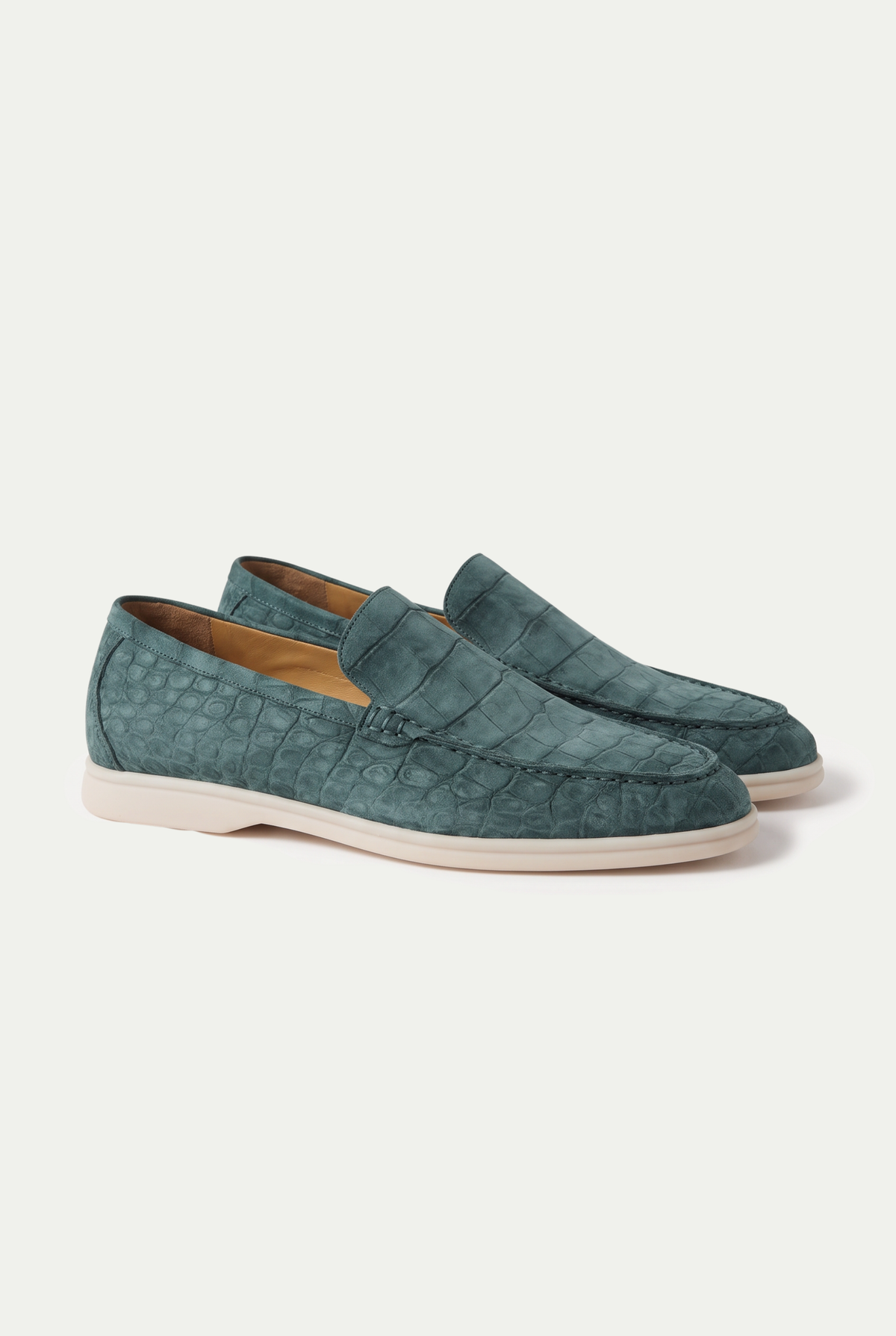 Yacht Loafer Nubuck Crocodile Sage