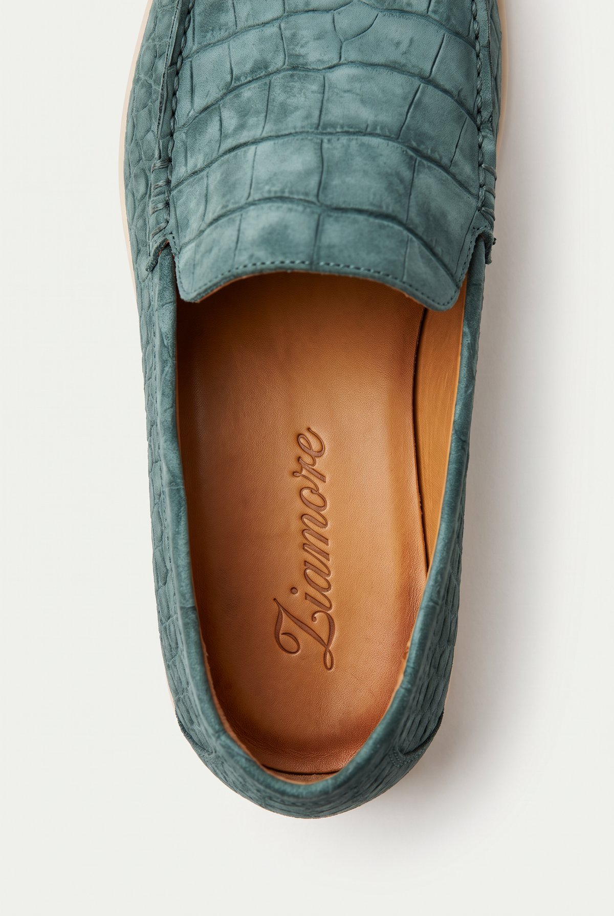 Yacht Loafer Nubuck Crocodile Sage