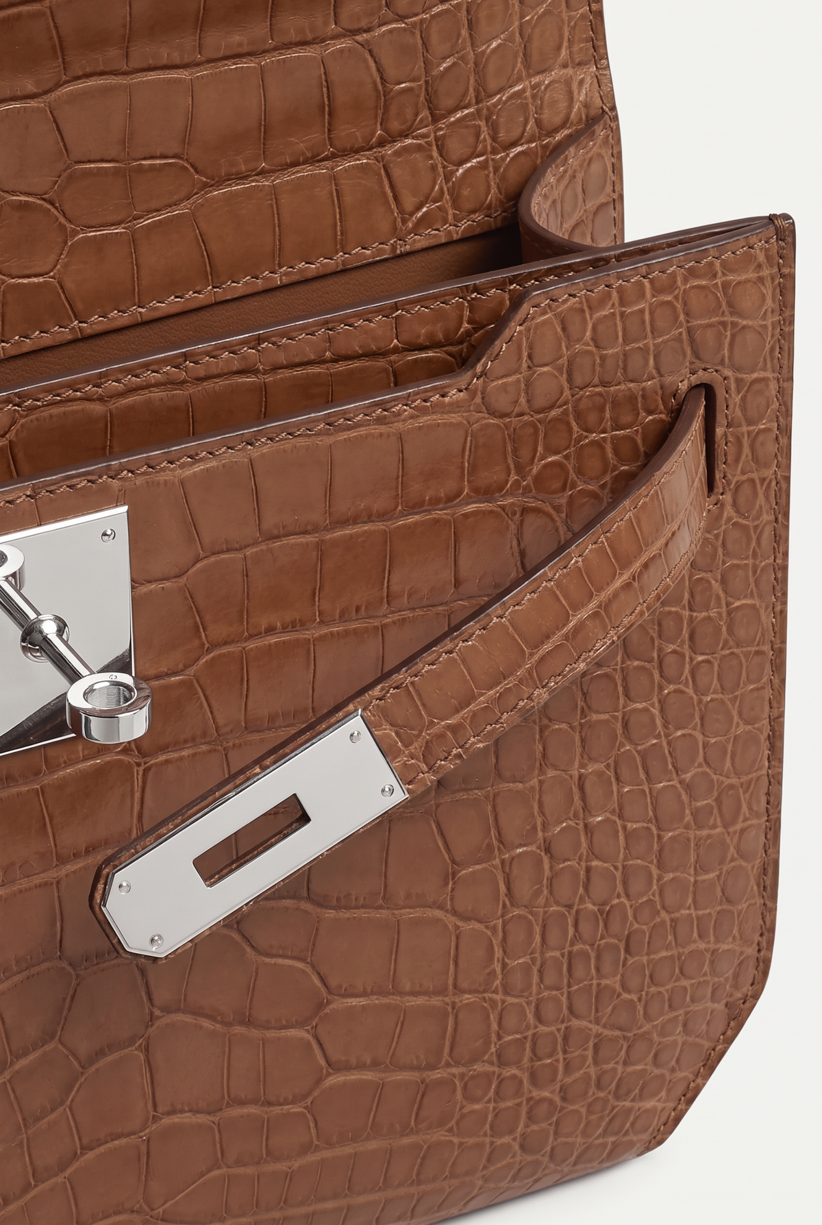 Ziamore Crocodile Pouch Cognac