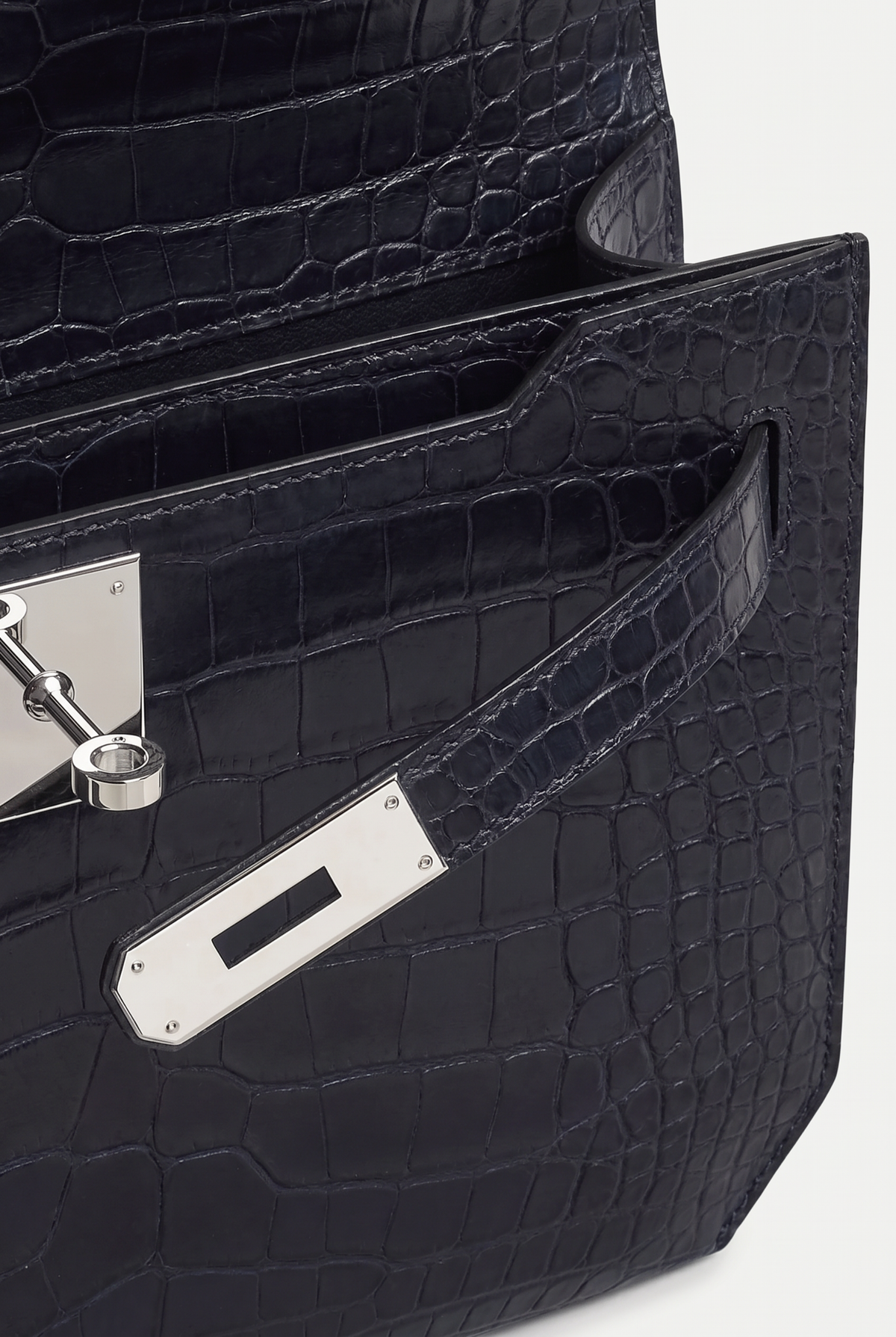 Ziamore Crocodile Pouch Black