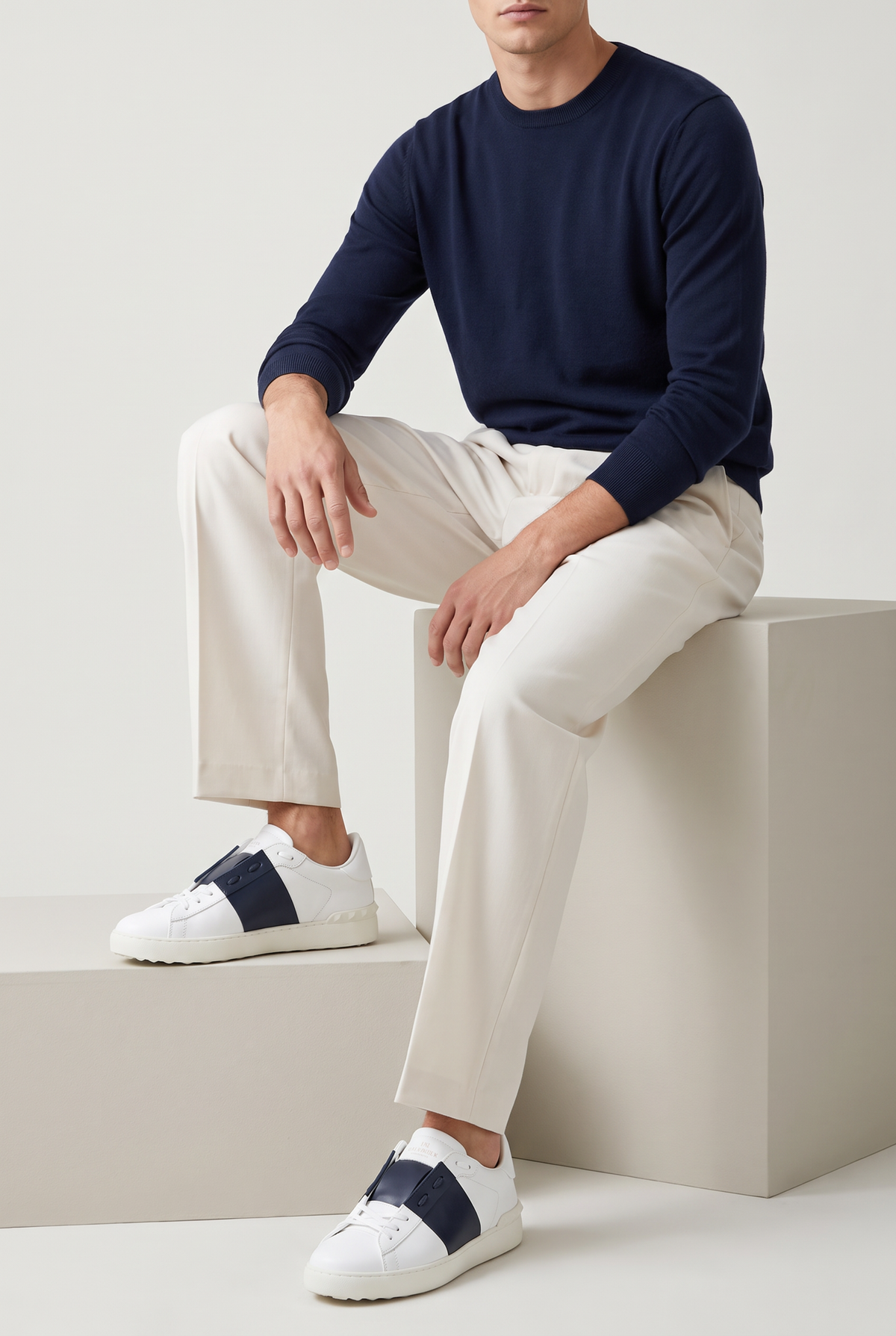 Operator Sneaker White Navy