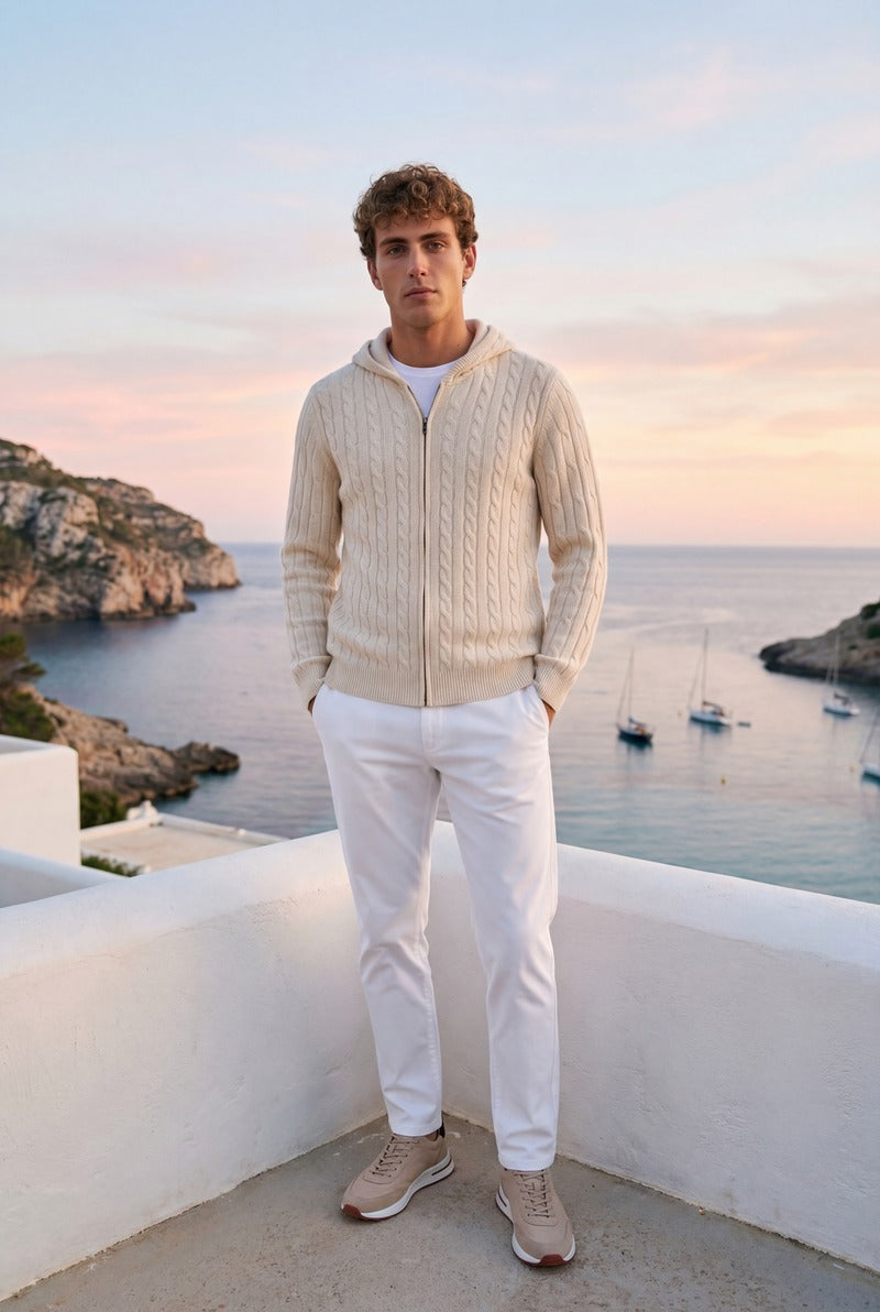 Como Cashmere Hoodie Beige