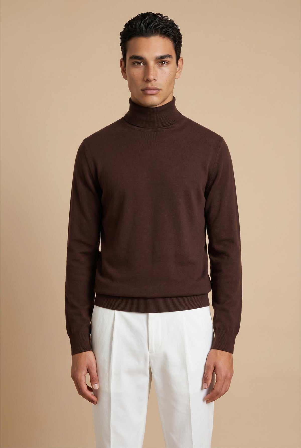 Amalfi Extrafine Rollneck Dark Brown