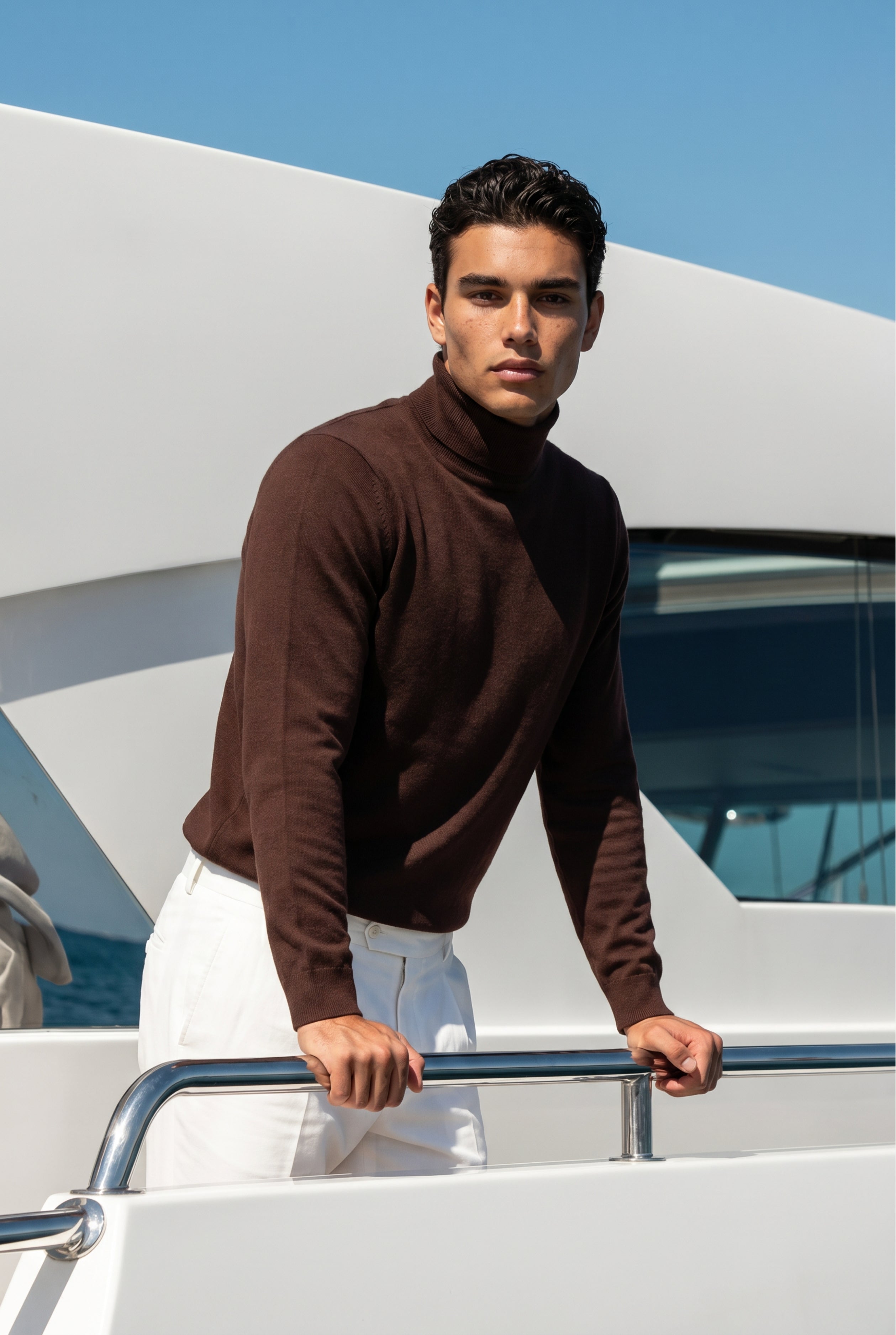 Amalfi Extrafine Rollneck Dark Brown