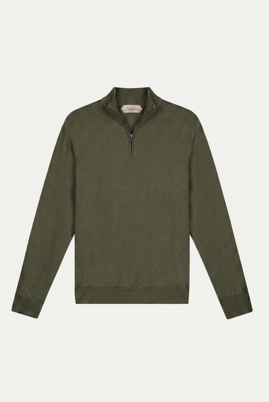 Merino Quarter Zip Olive