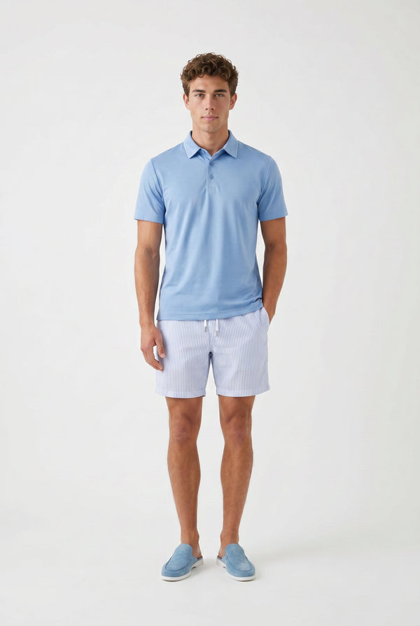 Amalfi Swim Short Blue/White Stripe