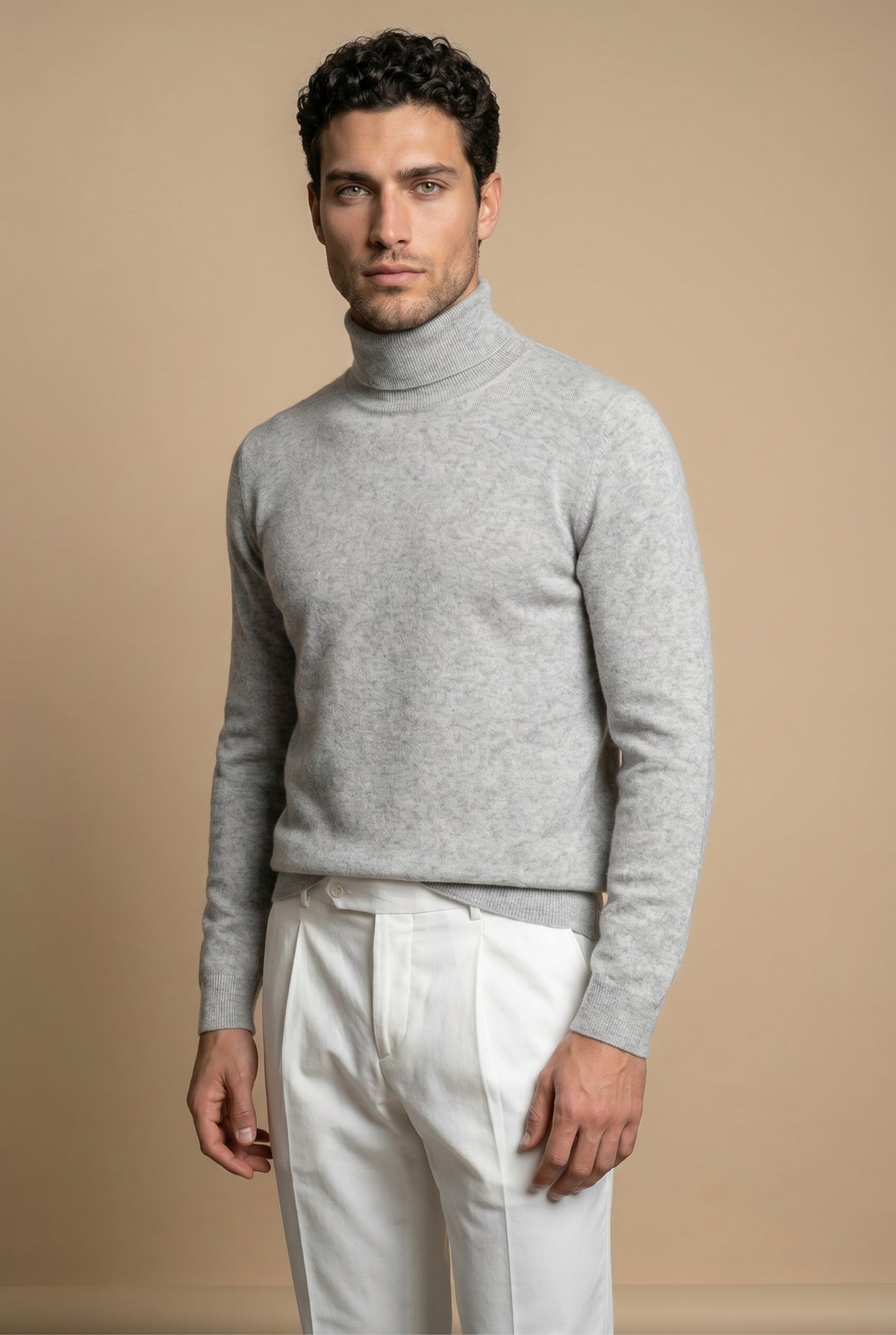 Amalfi Extrafine Rollneck Grey Marl