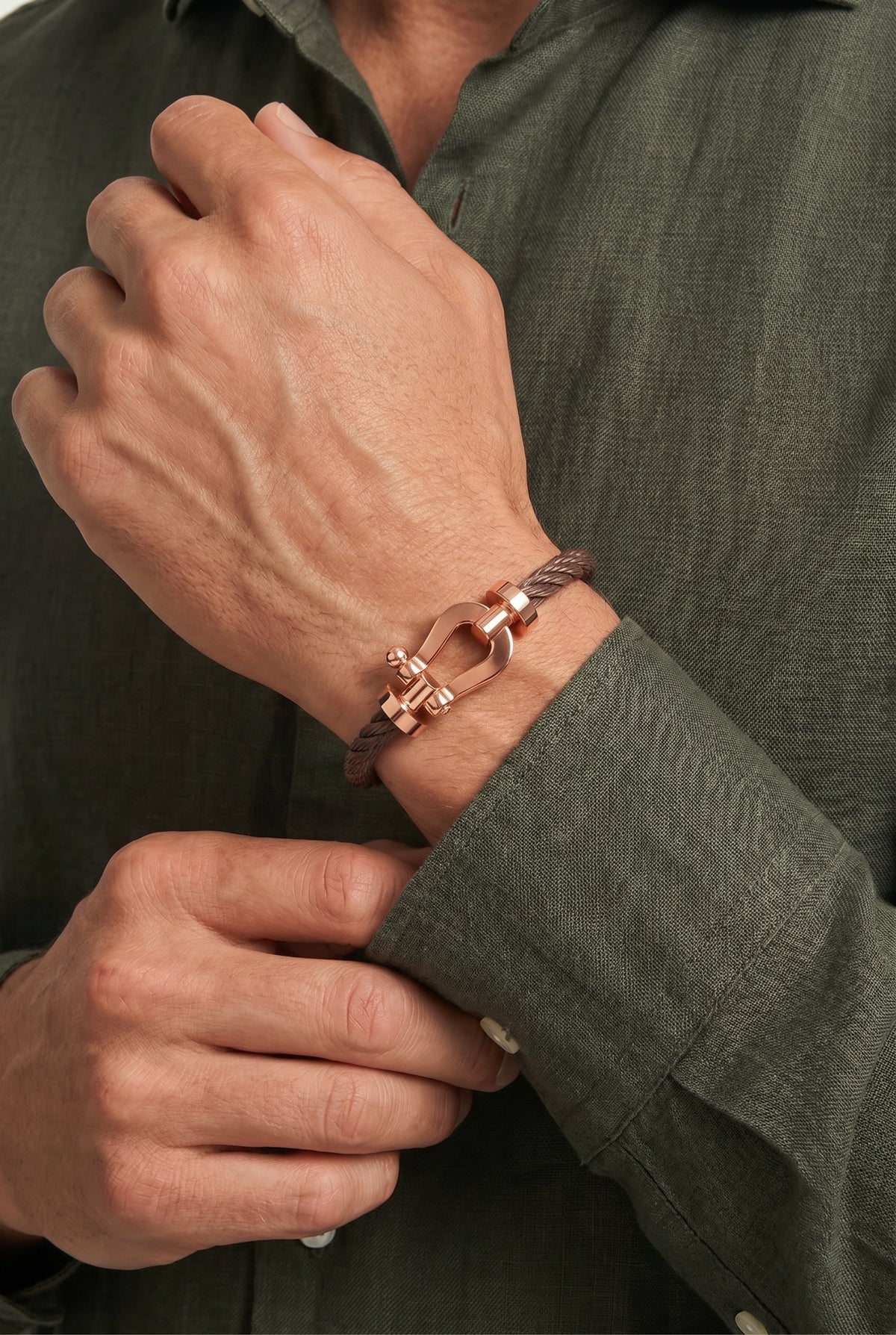 Ziamore Yacht Bracelet Taupe/Rose Gold