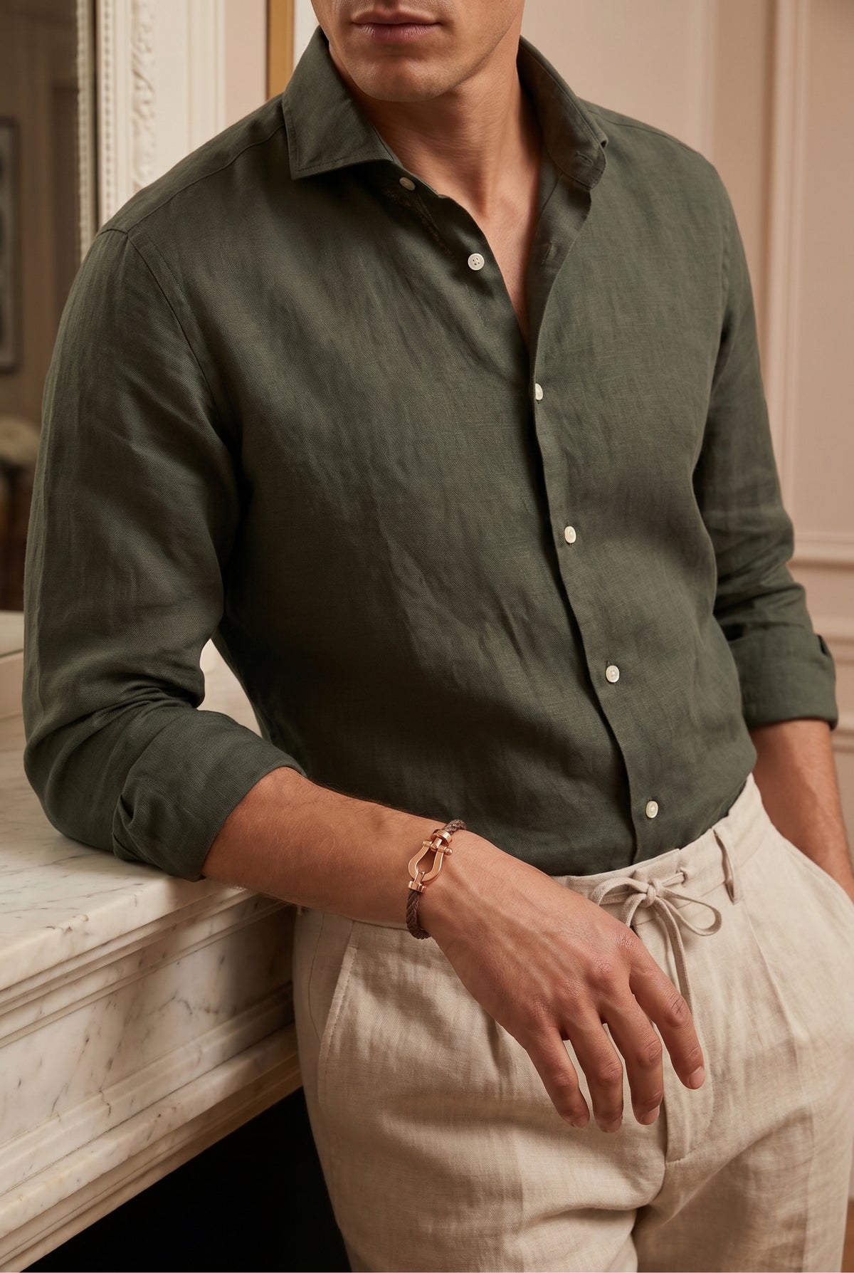 Ziamore Yacht Bracelet Taupe/Rose Gold