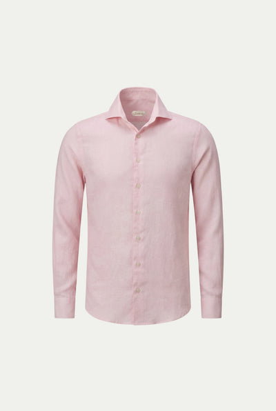 Amalfi Long Sleeve Linen Shirt Pink