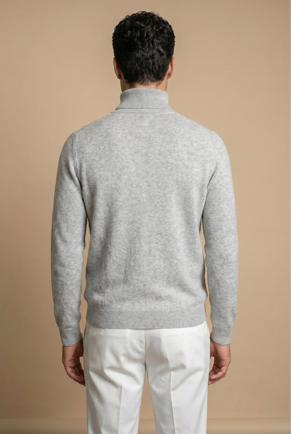 Amalfi Extrafine Rollneck Grey Marl