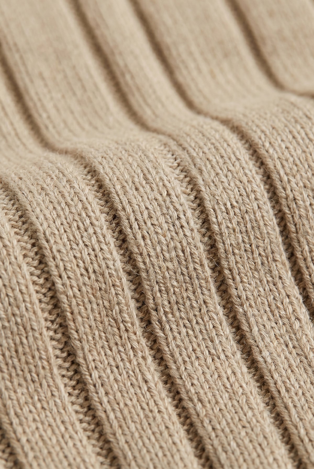Extrafine Long Sleeve Polo Sand