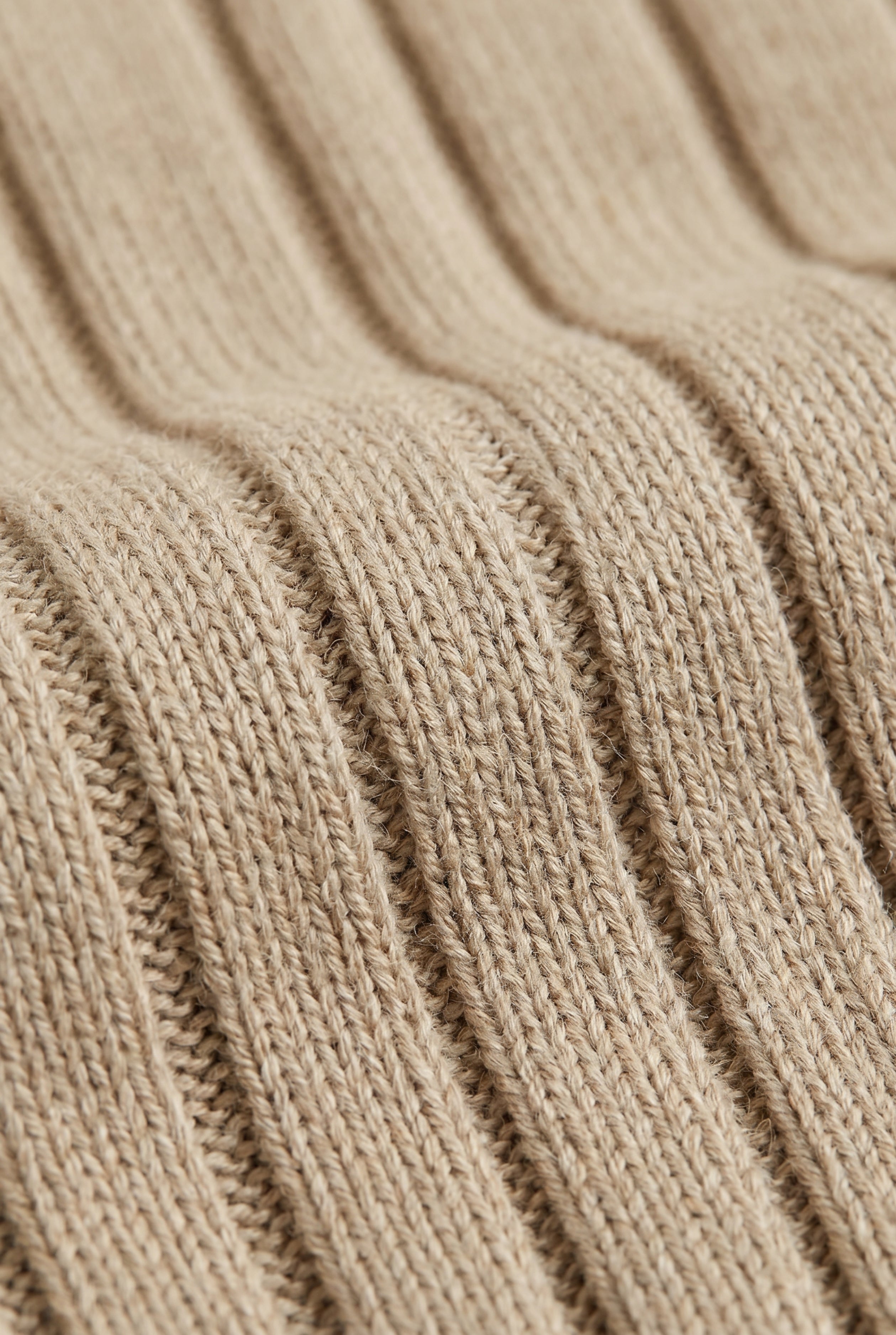 Extrafine Long Sleeve Polo Sand