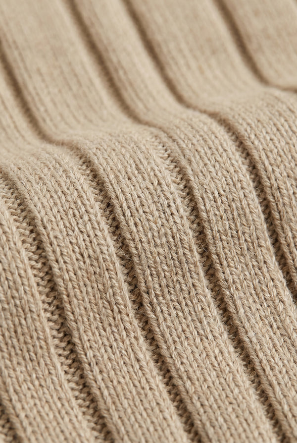 Extrafine Long Sleeve Polo Sand