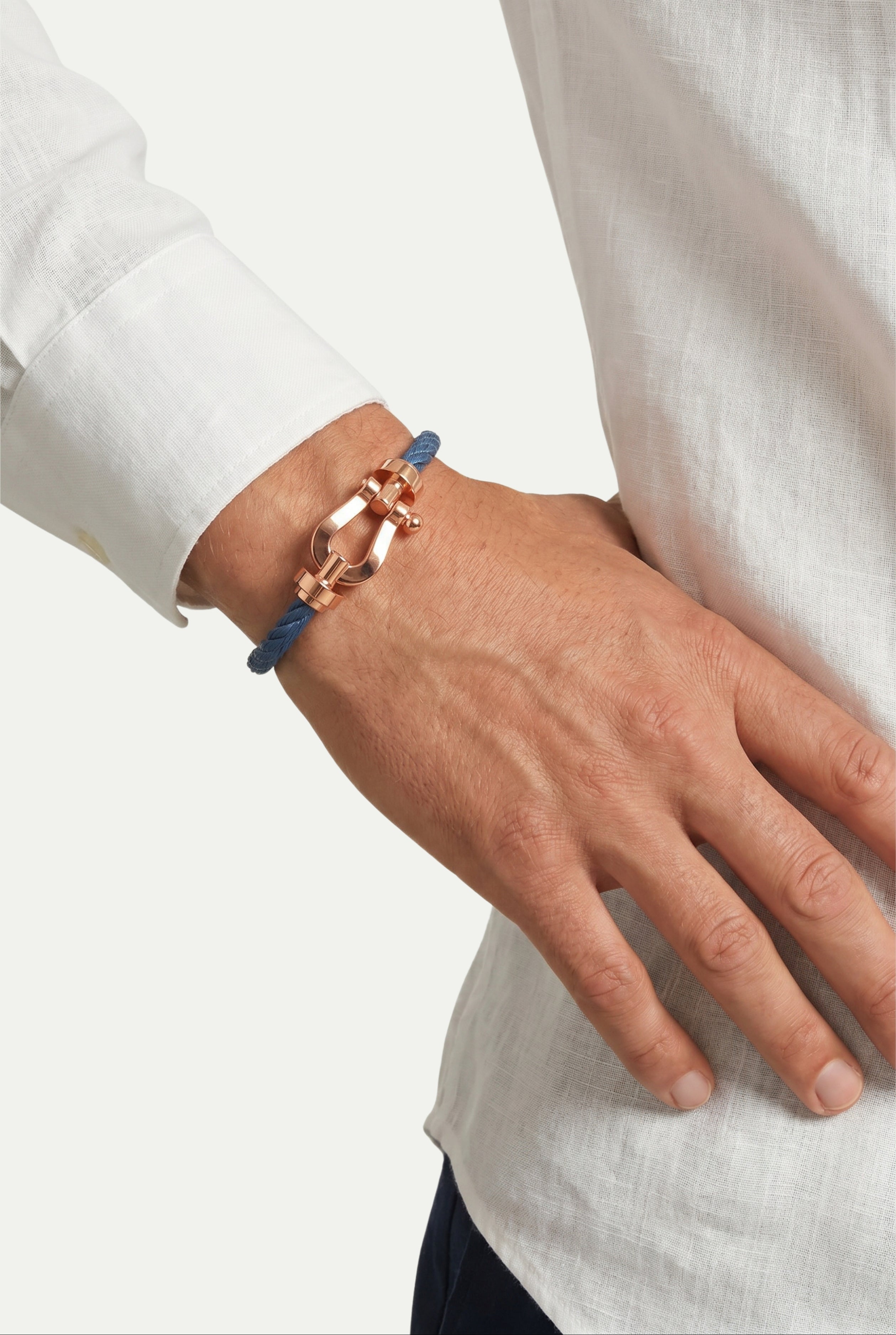 Ziamore Yacht Bracelet Navy/Rose Gold