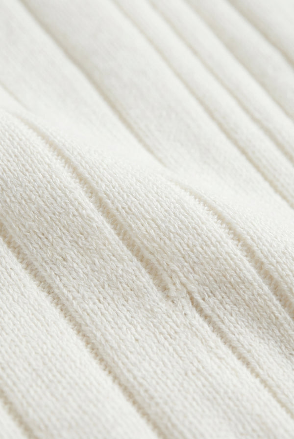 Extrafine Long Sleeve Polo White