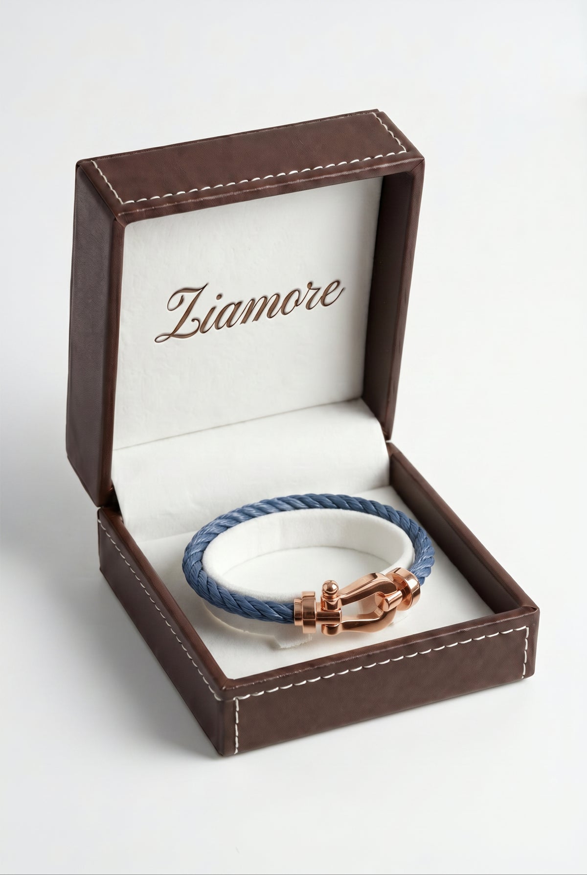 Ziamore Yacht Bracelet Navy/Rose Gold