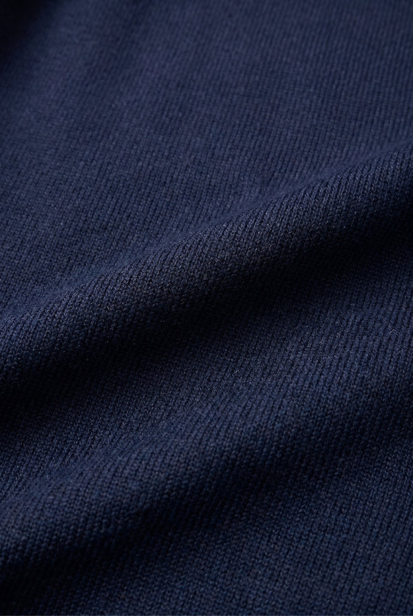 Merino Quarter Zip Navy