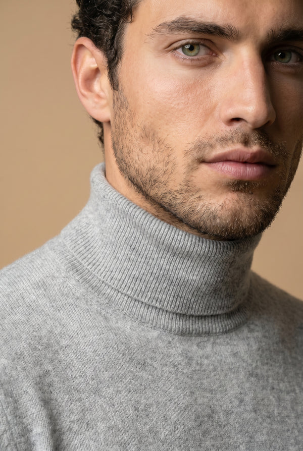 Amalfi Extrafine Rollneck Grey Marl