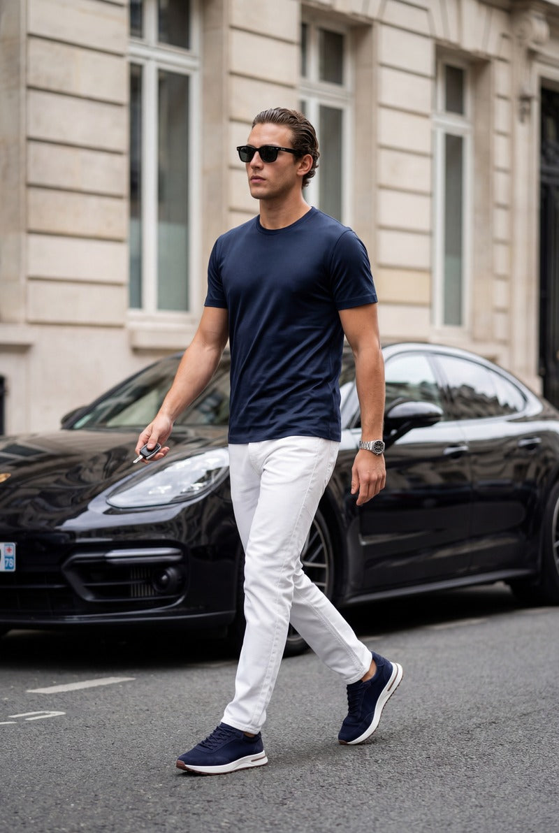 Portofino Trainer Suede Navy