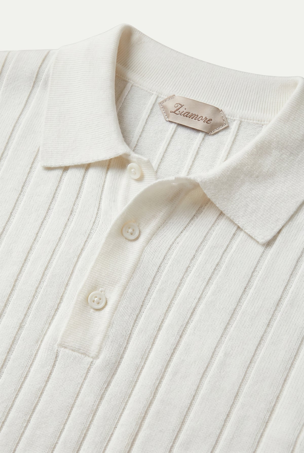 Extrafine Long Sleeve Polo White