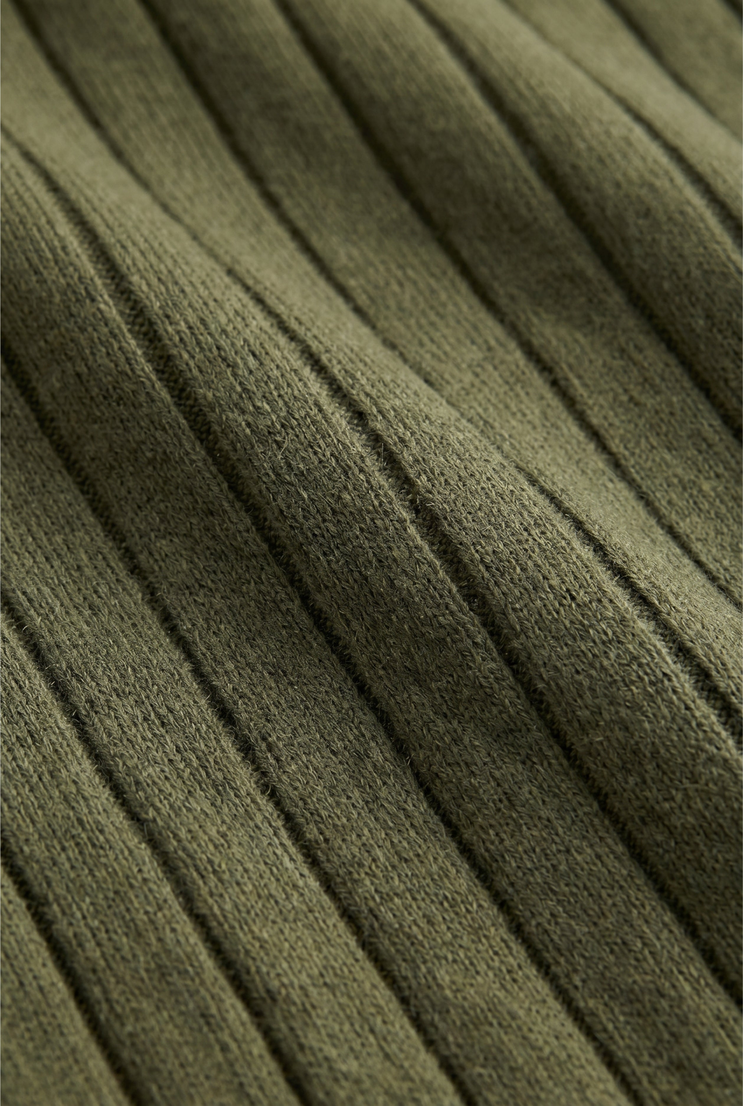 Extrafine Long Sleeve Polo Olive