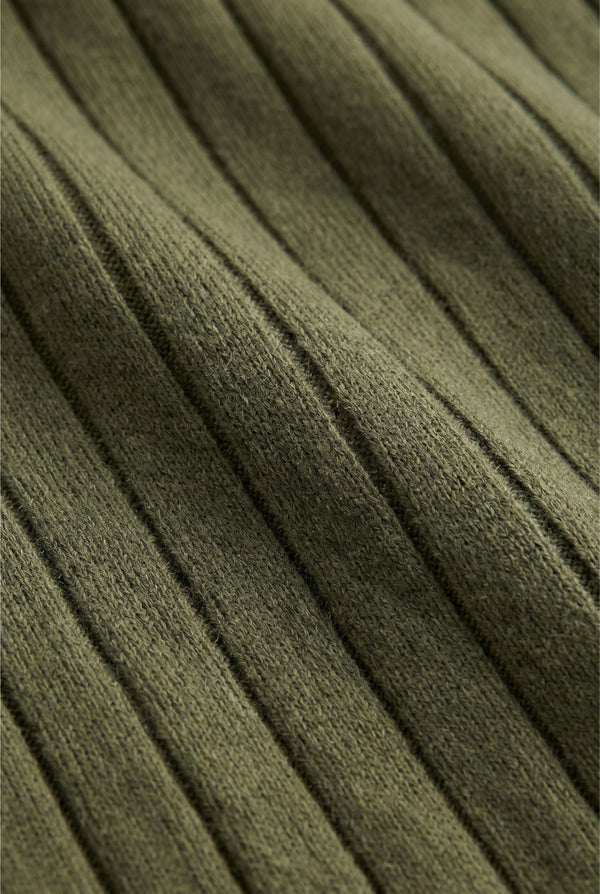 Extrafine Long Sleeve Polo Olive