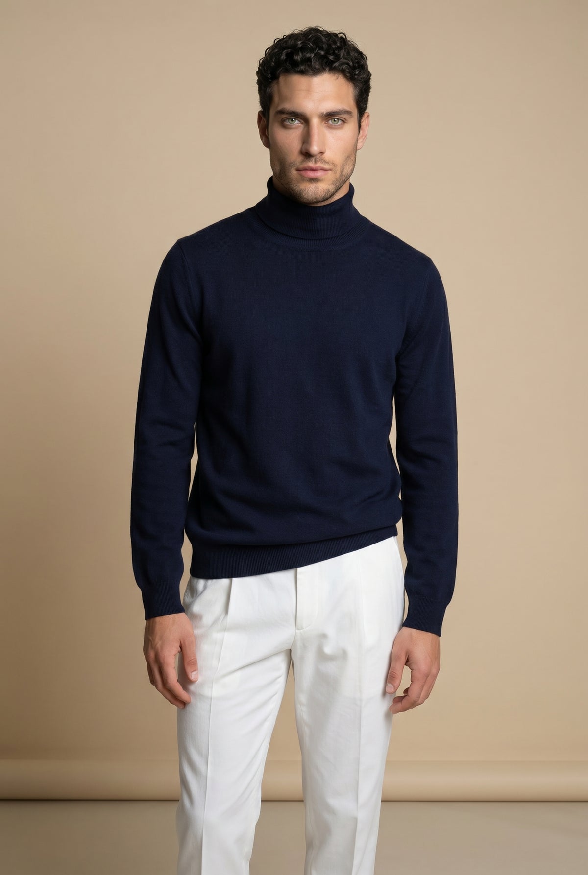 Amalfi Extrafine Rollneck Navy