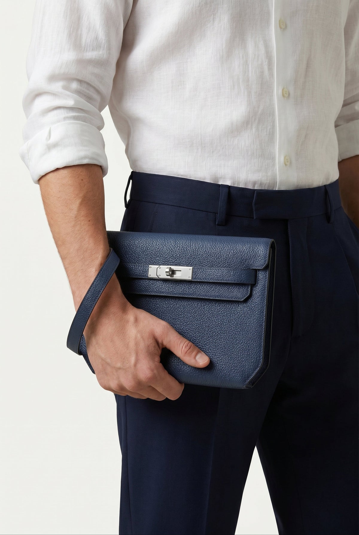 Ziamore Leather Pouch Navy