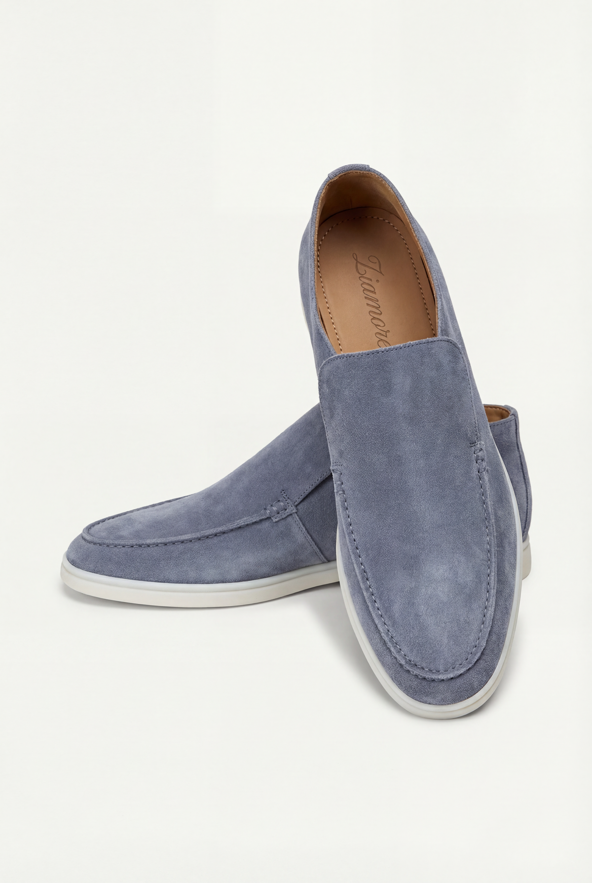 Amalfi Suede City Loafer Baby Blue
