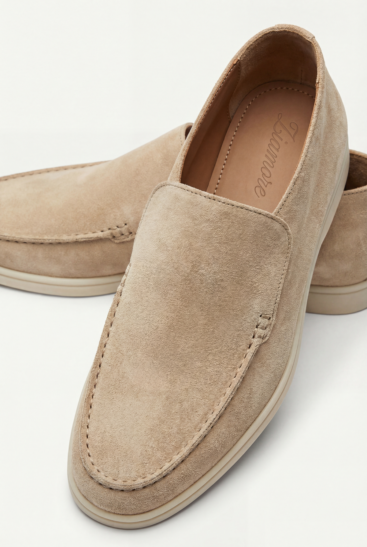 Amalfi Suede City Loafer Light Beige