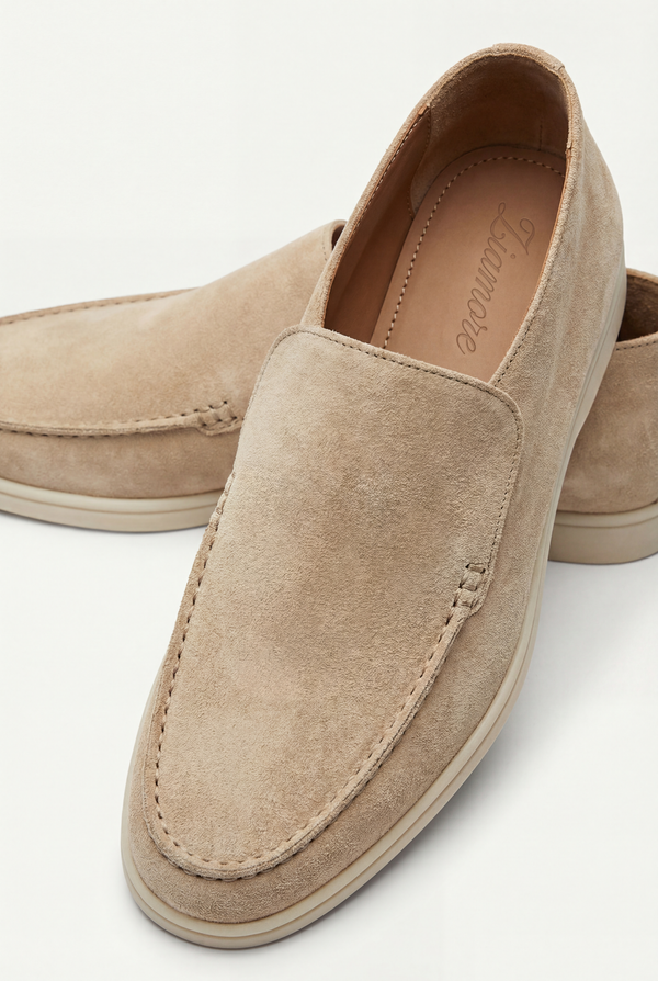 Amalfi Suede City Loafer Light Beige