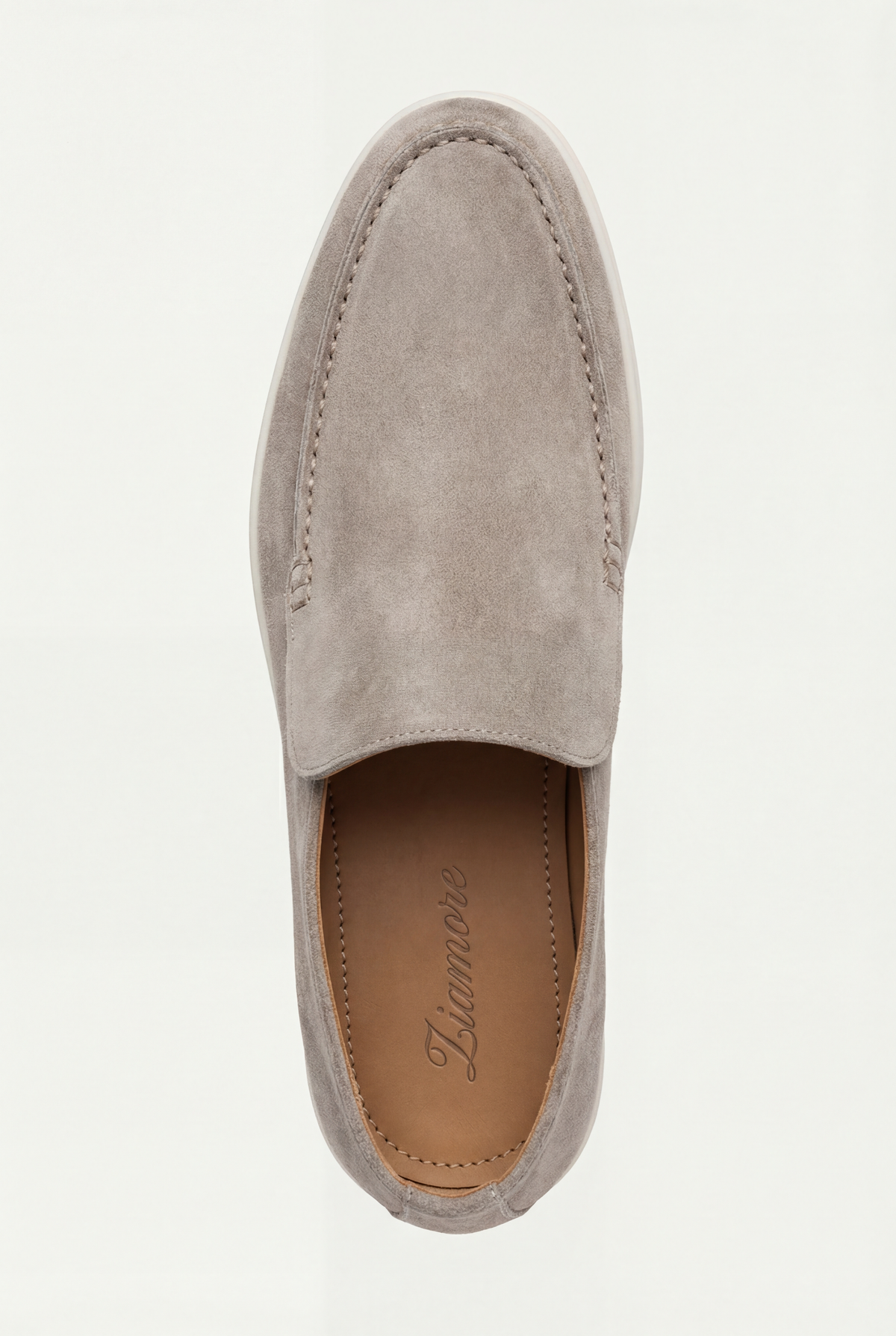 Amalfi Suede City Loafer Light Gray