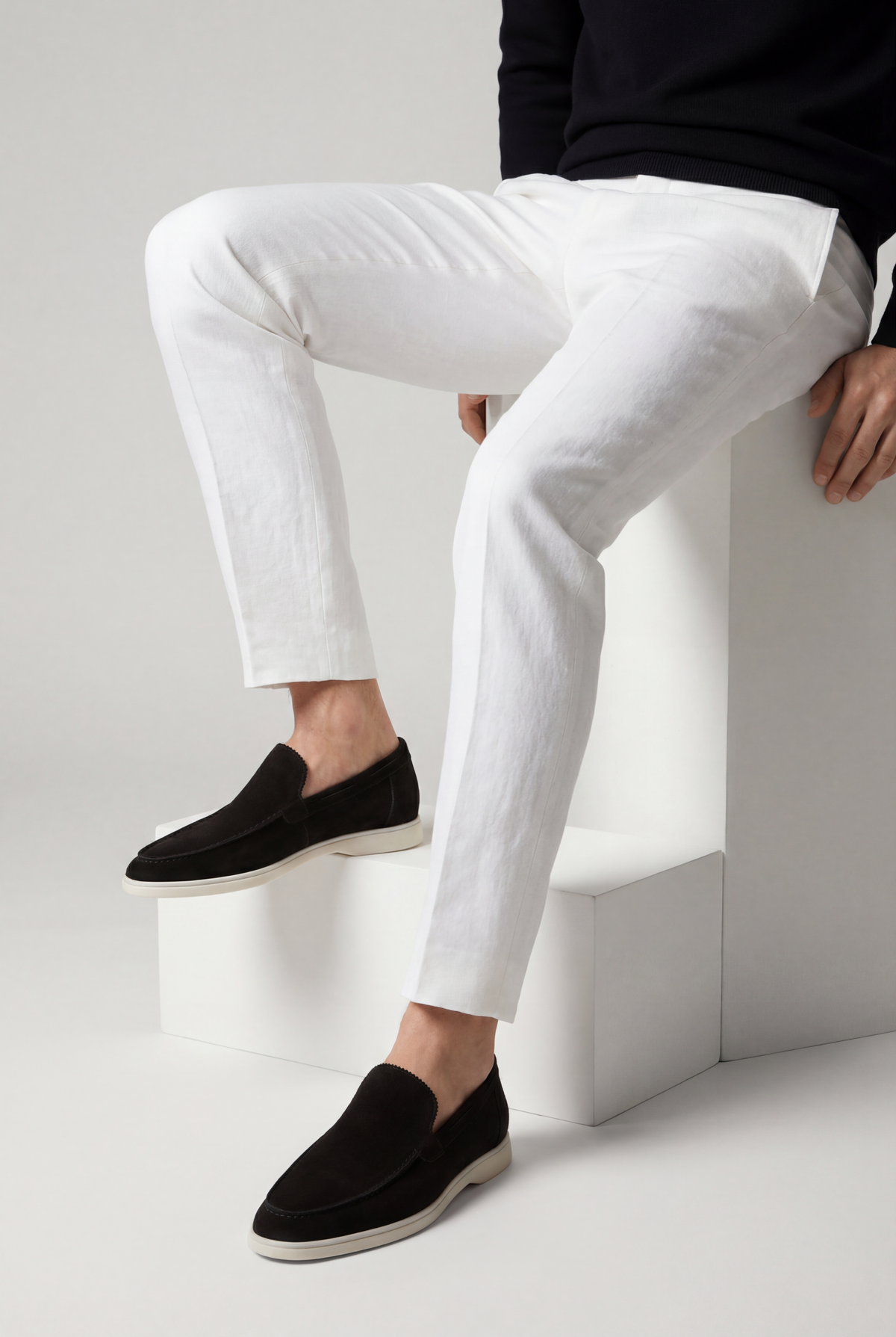 Amalfi Classic Suede Loafer Black