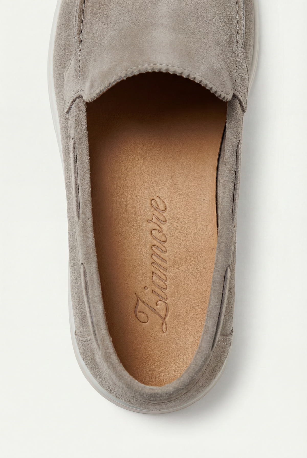 Amalfi Classic Suede Loafer Light Gray