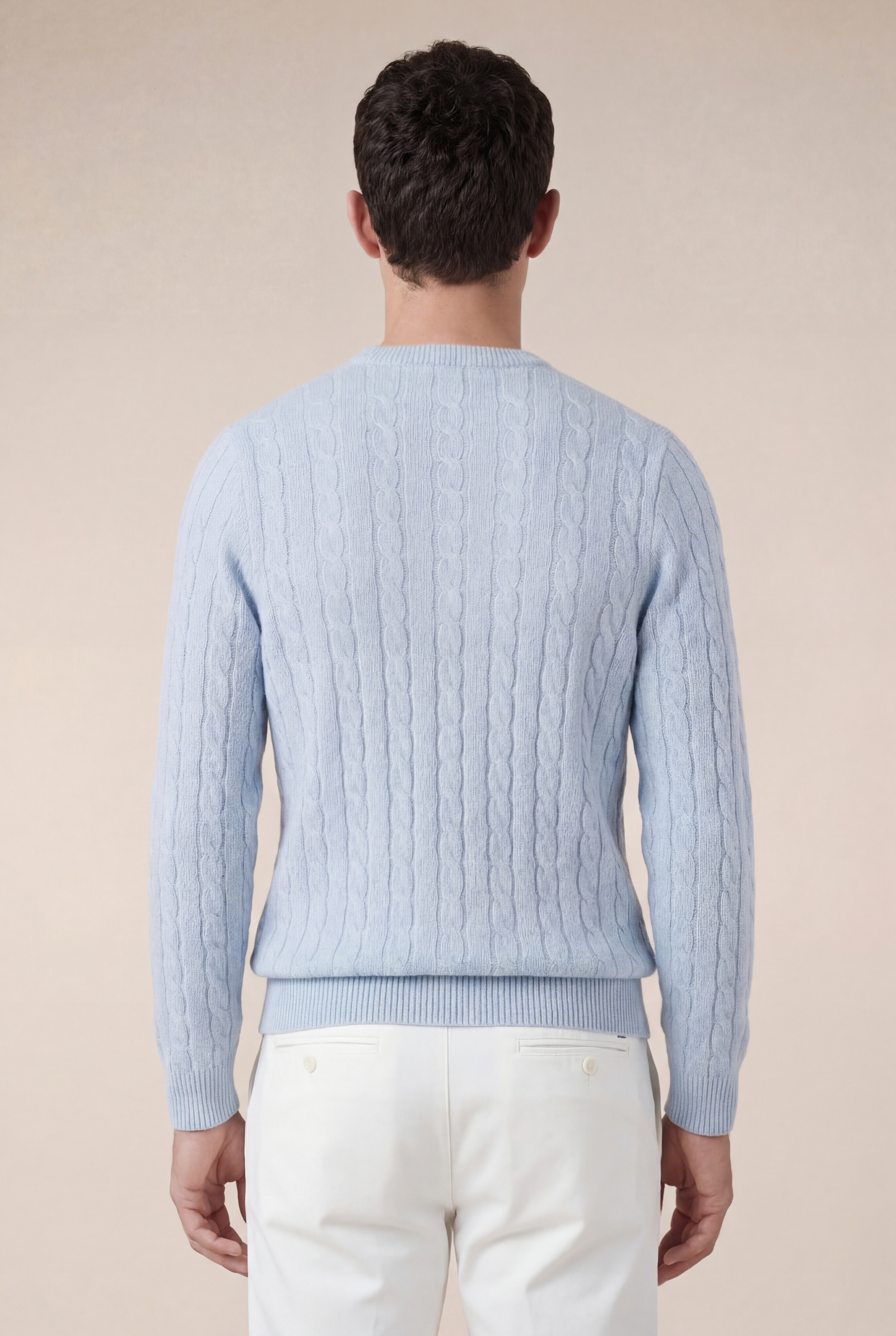 Como Cashmere Crewneck Baby Blue