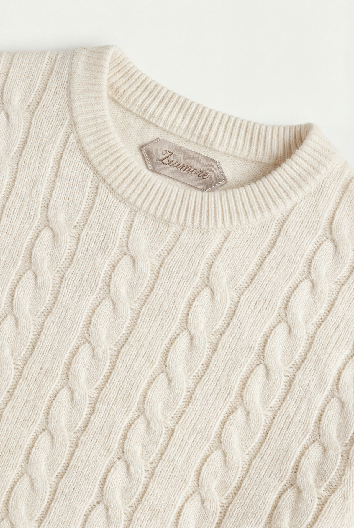 Como Cashmere Crewneck Beige