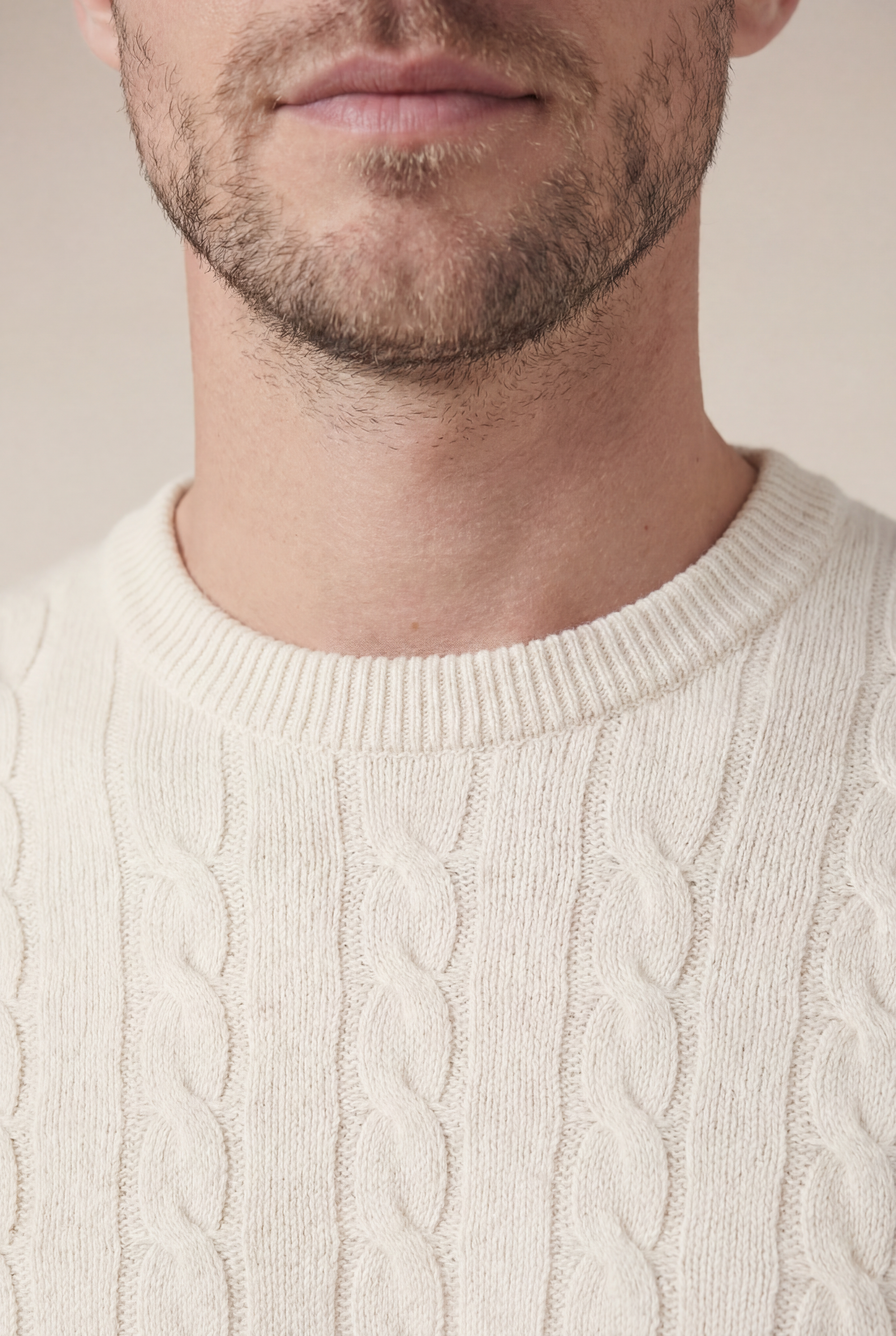 Como Cashmere Crewneck Beige