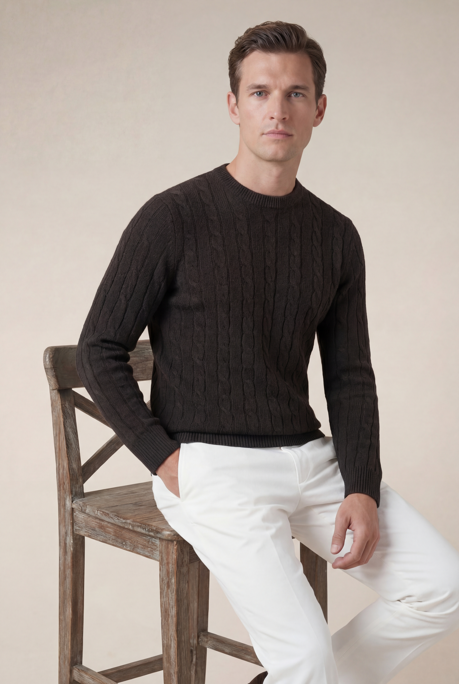 Como Cashmere Crewneck Black